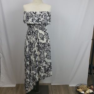 NWT Black & White design OS strapless dress